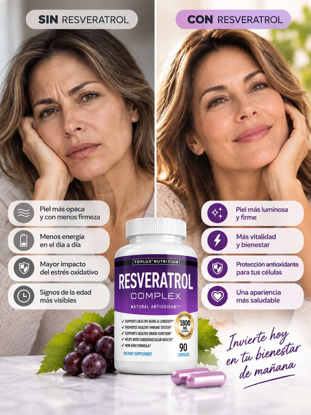 Resveratrol Complex | Antioxidante que retrasa el envejecimiento