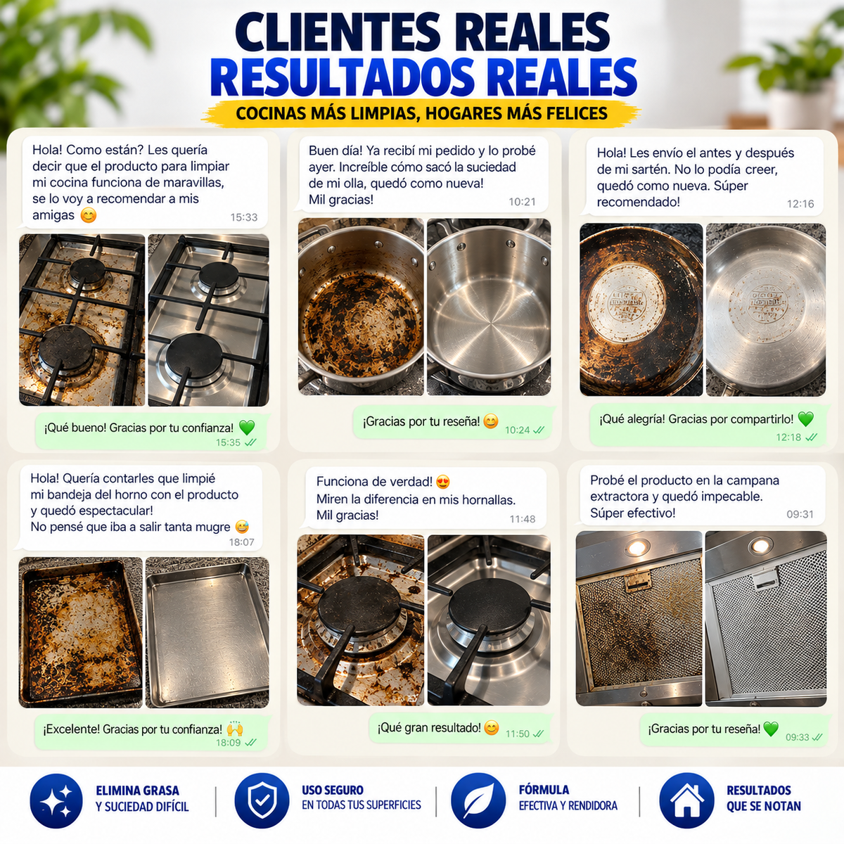 Limpiador Multiusos Para Cocina | Elimina Grasa y Resiudos Quemados 🧼🤩