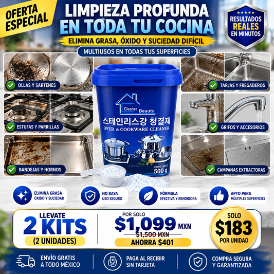 Limpiador Multiusos Para Cocina | Elimina Grasa y Resiudos Quemados 🧼🤩