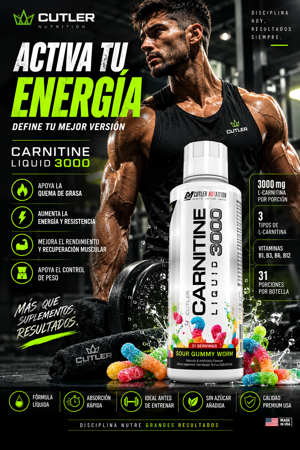 L -Carnitina 3000 | Convierte la Grasa en Energía🔥
