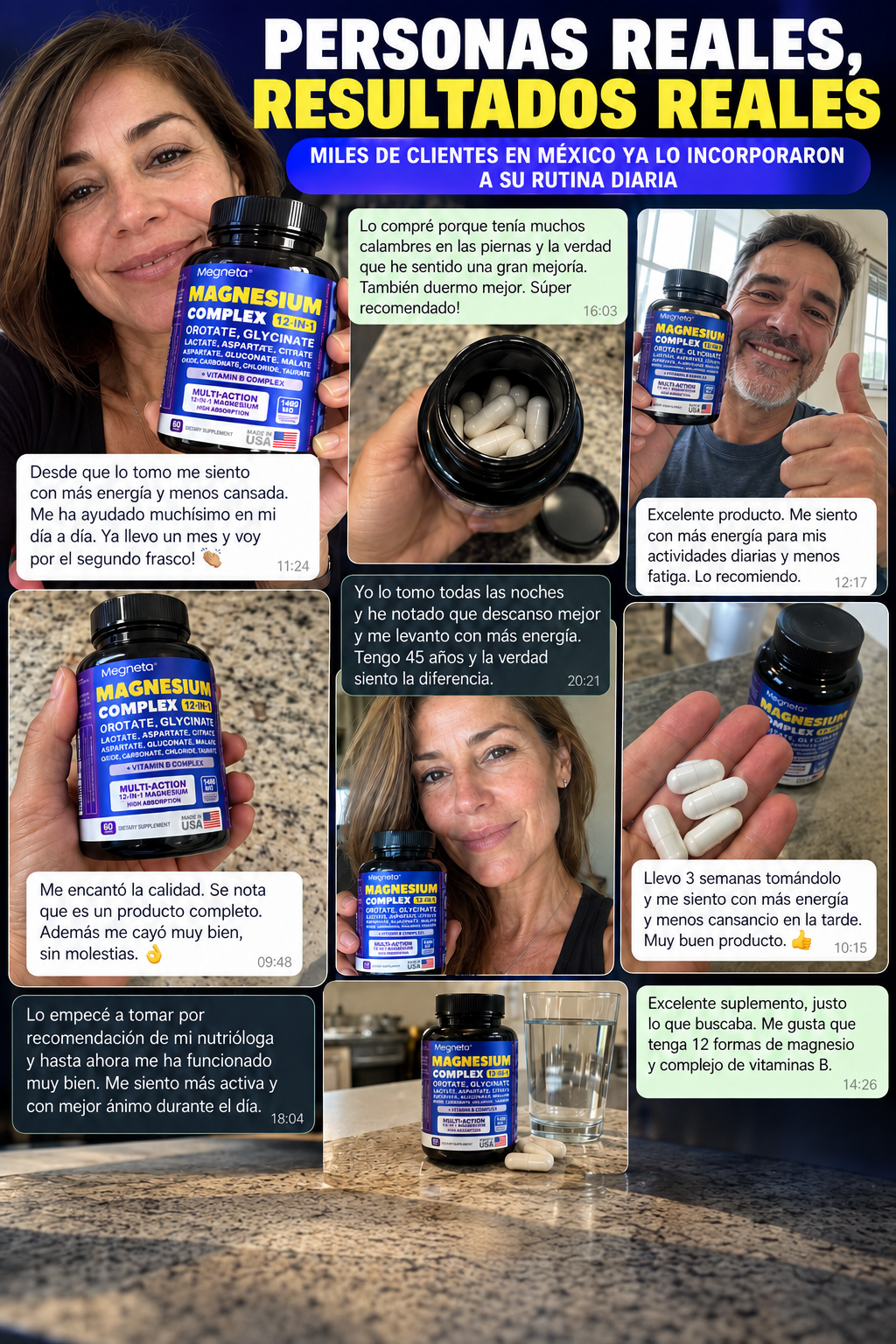 MAGNESIUM COMPLEX 12-EN-1 | 🔥Mejor Función Muscular | Menos Cansancio